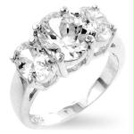 3 Stone CZ Ring