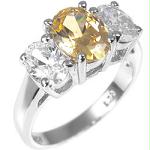 Yellow CZ Ring